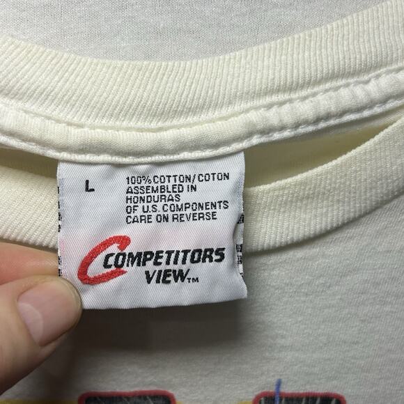 VINTAGE NASCAR RICKY RUDD #28 FORD TAURUS RACING T SHIRT MENS SIZE Large 90S Y2K - Picture 2 of 6